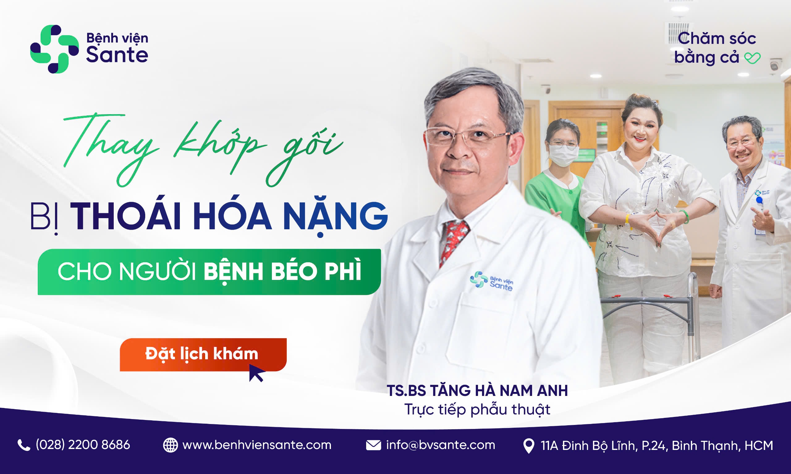 THAY KHỚP GỐI BỊ THOÁI HÓA NẶNG CHO NGƯỜI BỆNH BÉO PHÌ