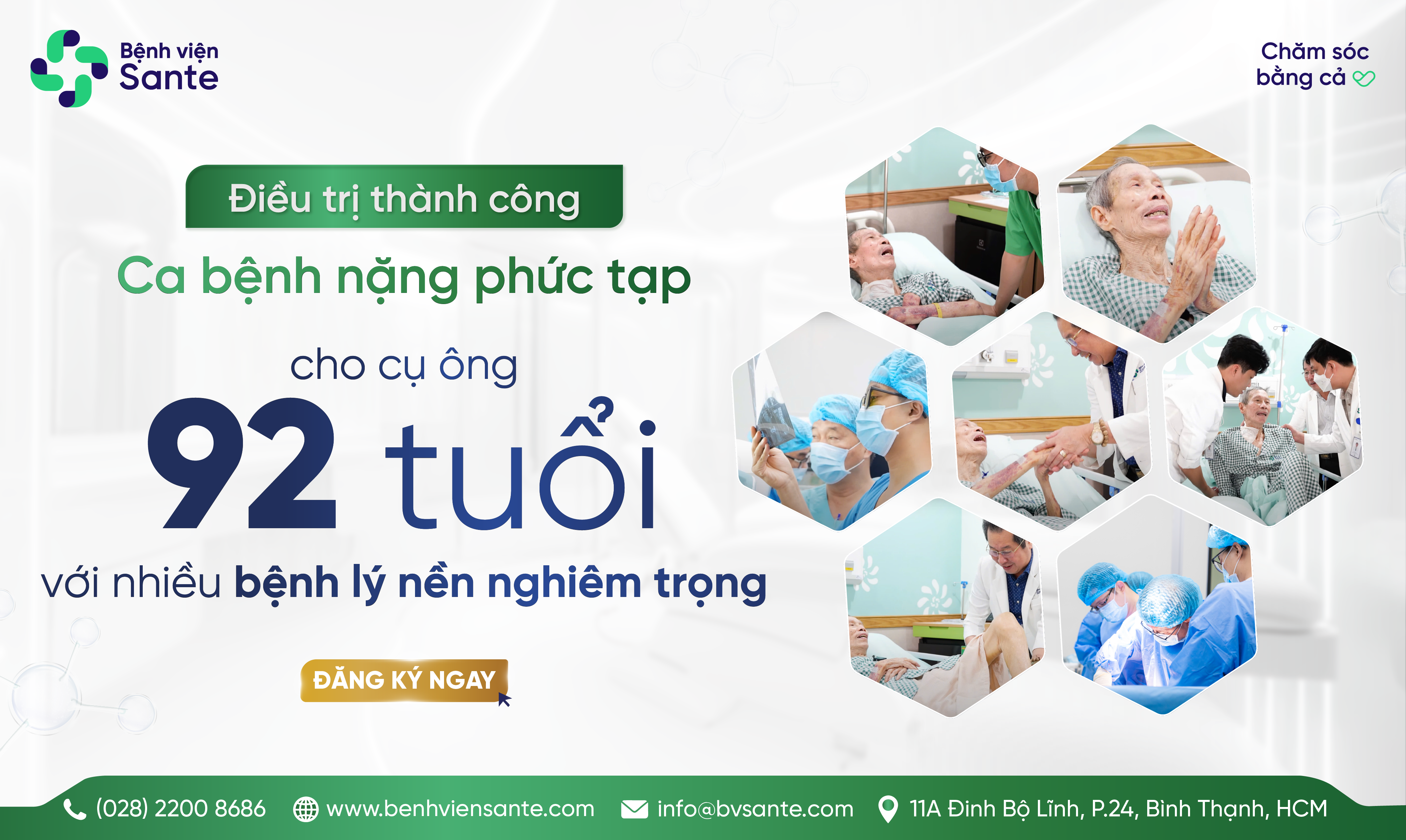 BỆNH VIỆN SANTE ĐIỀU TRỊ THÀNH CÔNG CA BỆNH NẶNG PHỨC TẠP CHO CỤ ÔNG 92 TUỔI VỚI NHIỀU BỆNH LÝ NỀN NGHIÊM TRỌNG