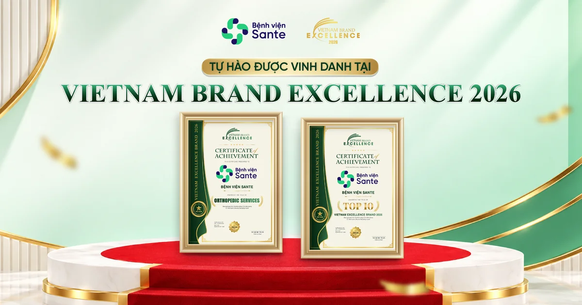 Bệnh viện Sante nhận 2 giải thưởng tại Vietnam Brand Excellence 2026